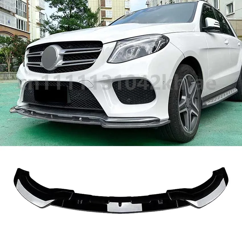 For Mercedes Benz GLE Class W166 C292 Coupe  GLE450 GLE500 GLE43 AMG 2015-2019 Lower Splitter Kit Front Bumper Spoiler Lip