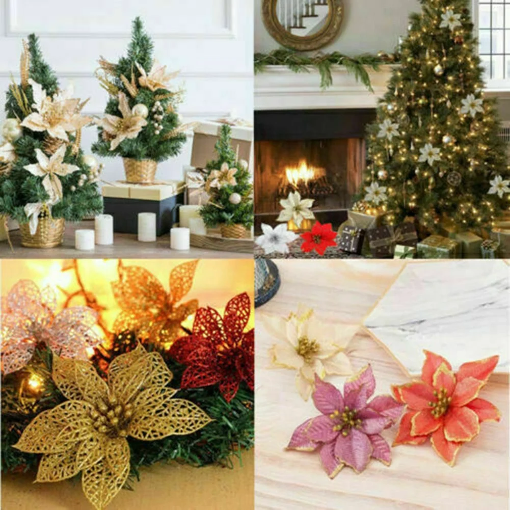 Decoration Christmas Flowers Tree Hanging Xmas Party Party 1/5pcs Artificial Garden Tree Decoration Practicall - Image 6