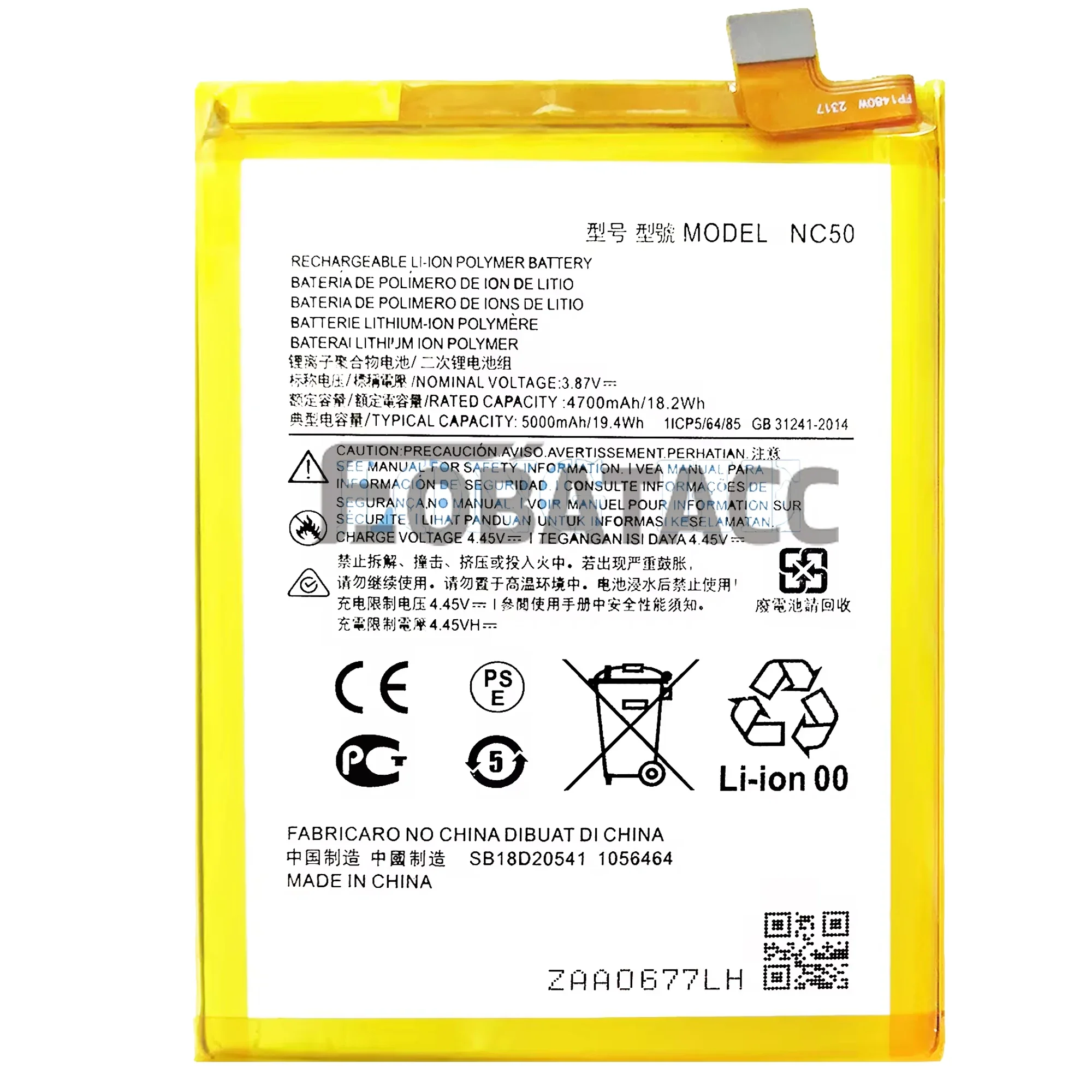 100% New Original Battery NC50 For Motorola  G32/G41Battery + Free Tools