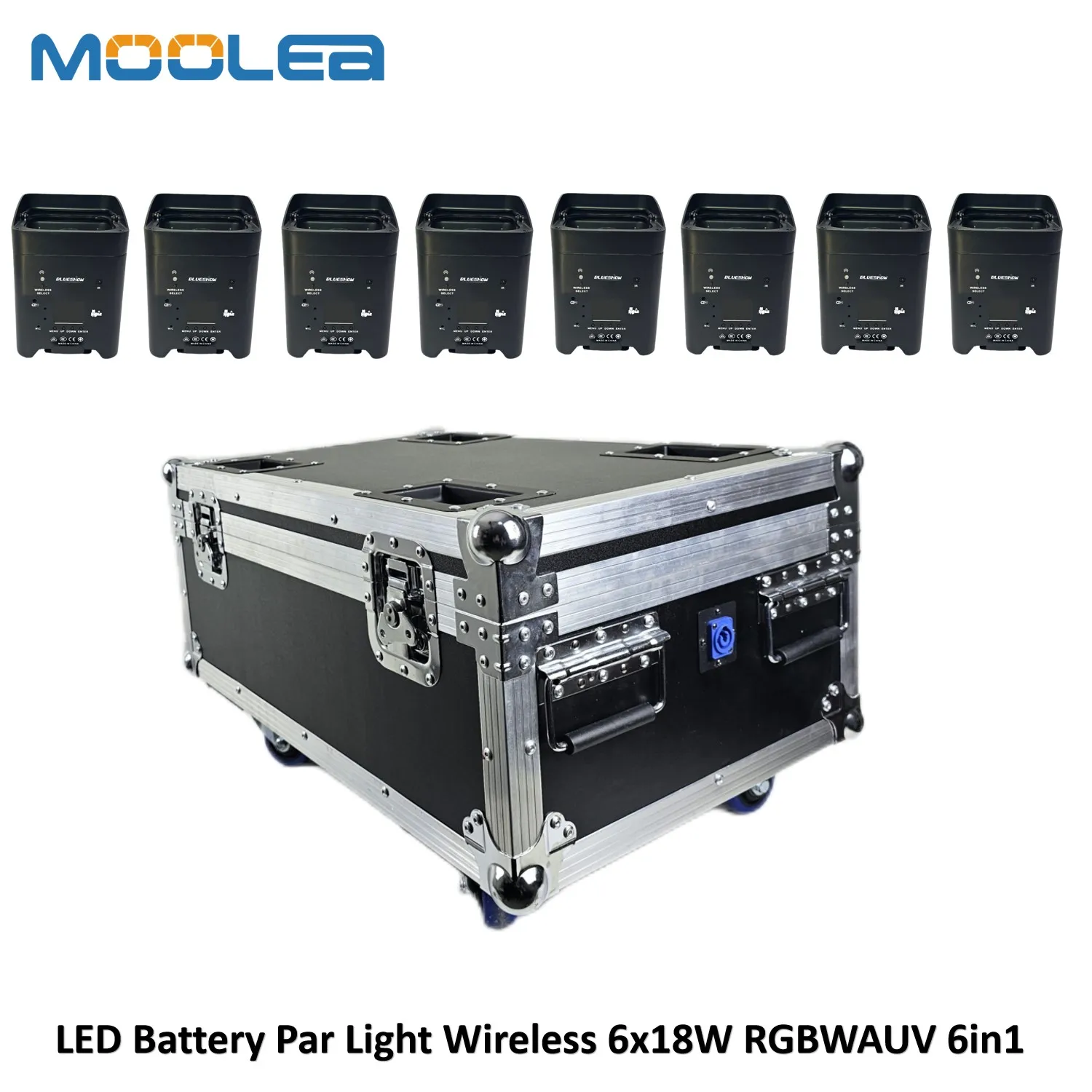 1-8pcs With Case Battery Par Can LED Uplight 6x18w RGBWAUV Led Wireless Par Bag DMX Wifi Remote Control Dj Par Sound Lights