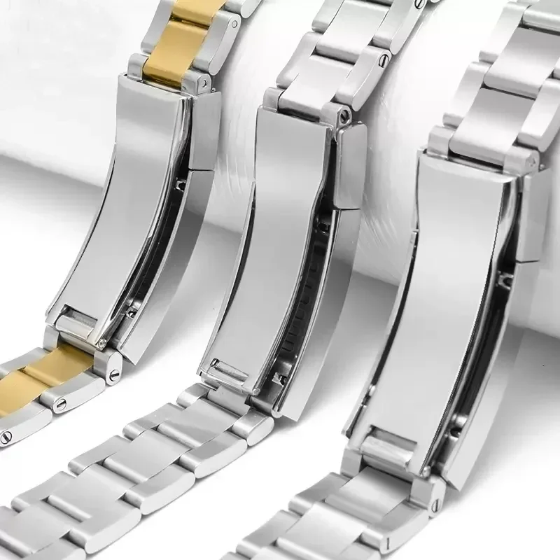 سوار أويستر 904L سوار ساعة من الفولاذ المقاوم للصدأ لساعة رولكس الغواصة دايتونا سوب GMT سوار ساعة رجالي حزام معدني 21 20 مللي متر