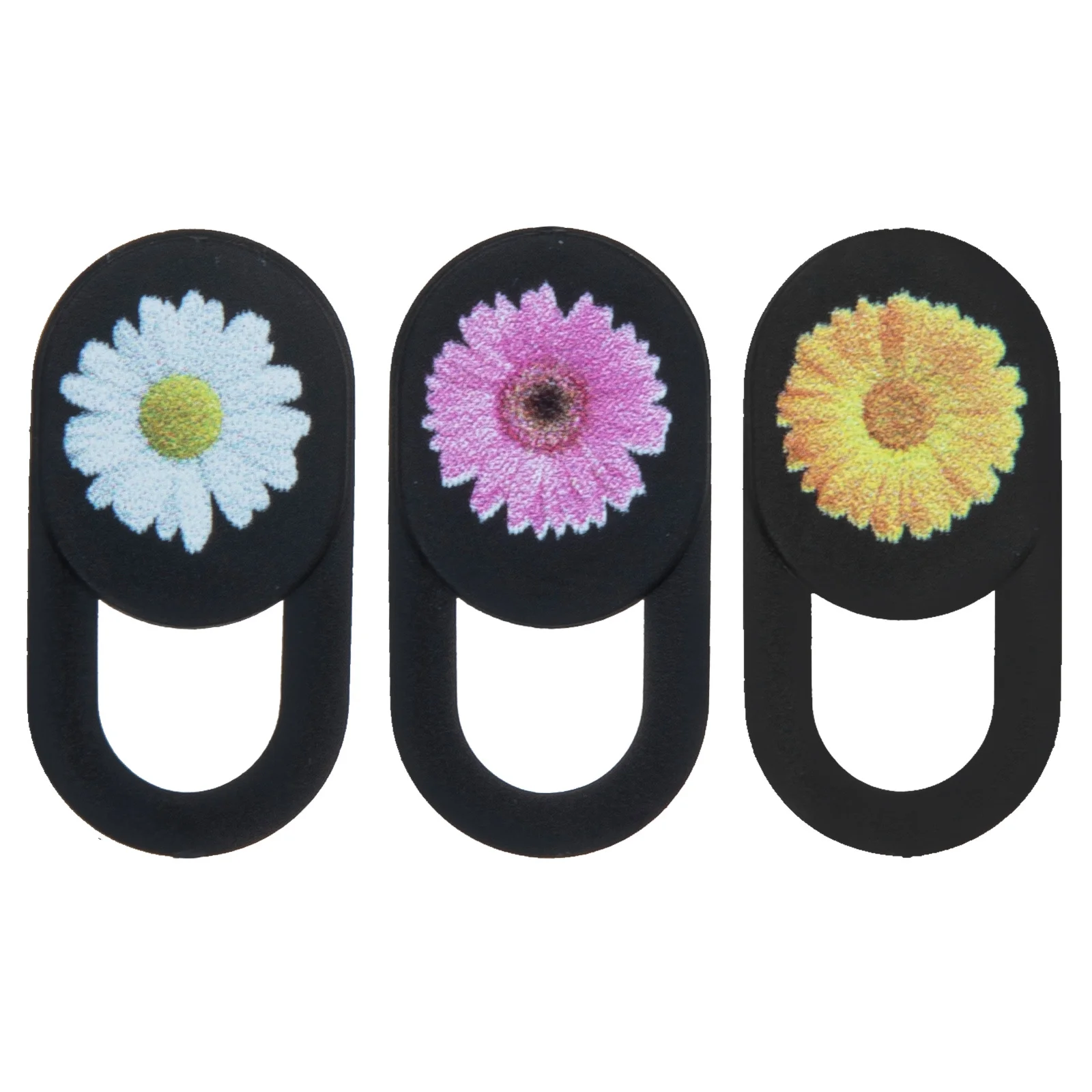 

3Pcs Camera Cover Slide Lens Protection Premium ABS Webcam Slider for Laptop Phone Privacy Flower Pattern Smooth Self-Adhesive