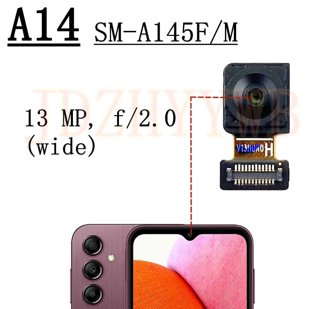 Rear Front Camera For Samsung Galaxy A14 4G A145F A145P Frontal Selfie Back Facing Main Backside Camera Module Flex Cable Parts