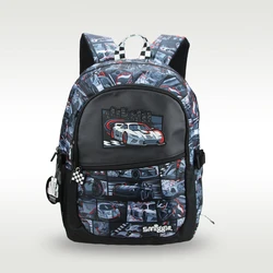 Australia Smiggle original hot-selling children's schoolbag black racing boy cool high-quality schoolbag 16 inches