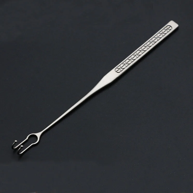 Beauty and plastic surgery, double eyelid self pulling hook, nasal microsurgical tool, sharp head, blunt head, eyelids, bags, an