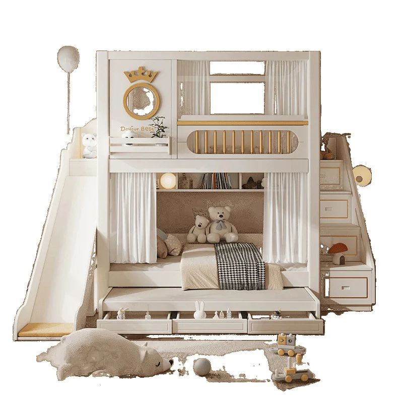Customizable High and Low Mother and Child Bed Up and Down with The Same Width and Height Children's Bed Double Layer Two Layers