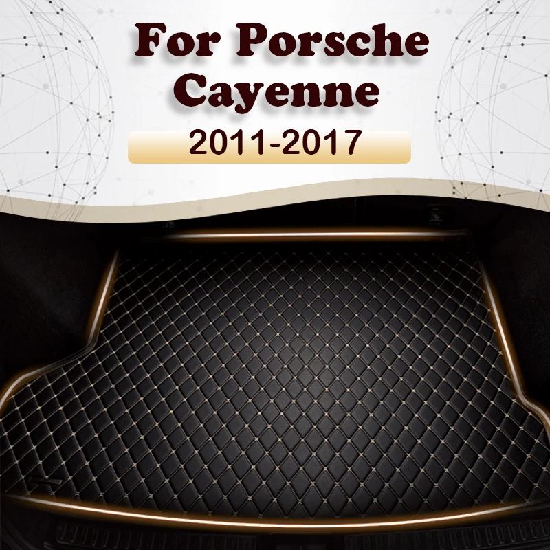 Car trunk mat for Porsche Cayenne 2011 2012 2013 2014 2015 2016 2017 Cargo Liner Carpet Interior Parts Accessories Cover