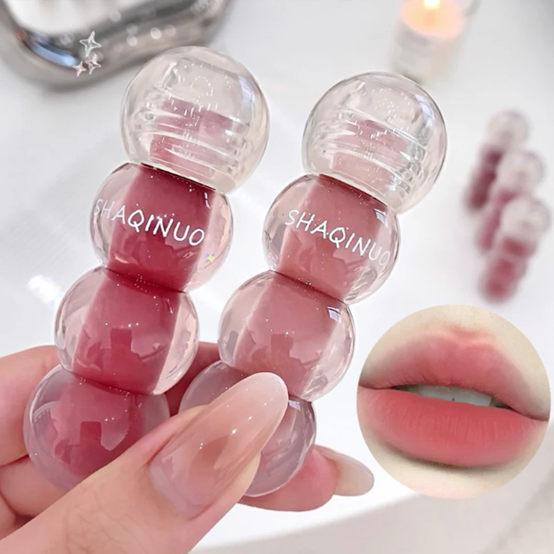 Soft Mist Lip Mud Mist Tomatoes On Sticks Shape Lip Mud Velvet Chinese Lipstick Student Party Plain Lip Glaze Beauty Makeup