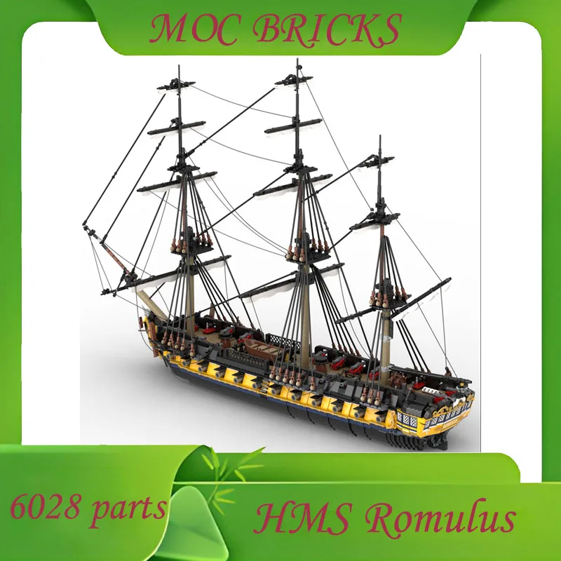 Personnalisé 6029 pièces MOC frégate française HMS Romulus navire de guerre ensemble technique bricolage éducation assemblage Puzzle enfants Puzzle anniversaire jouet cadeau