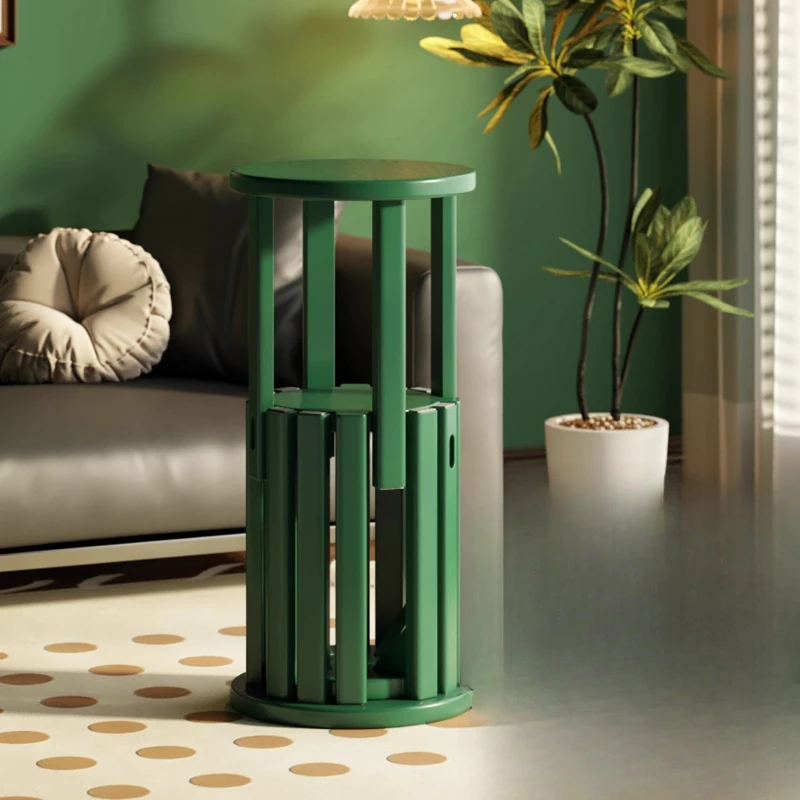 All solid wood stool household low stool living room storage can be stacked four-in-one combination dining side stool