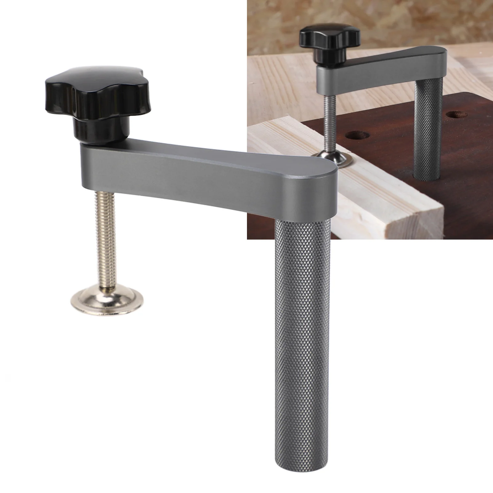 

Woodworking Desktop Clip Hold Down Clamp Quick Acting Manual Aluminum Alloy Stainless Steel Adjustable Woodworking Desktop Clip