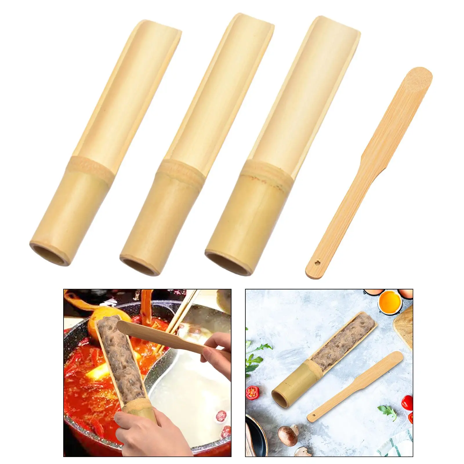 Bamboo Meatball Maker Multifunctional Accessories Utensils Gadgets Spoon Convenient Set for Making Ball