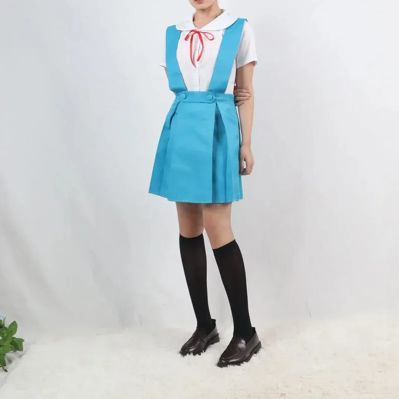 ري أيانامي زي اسوكا لانغلي سوريو تأثيري فتاة النساء زي مدرسي فساتين شعر مستعار مقاطع الشعر ملابس الهالوين لولي #1