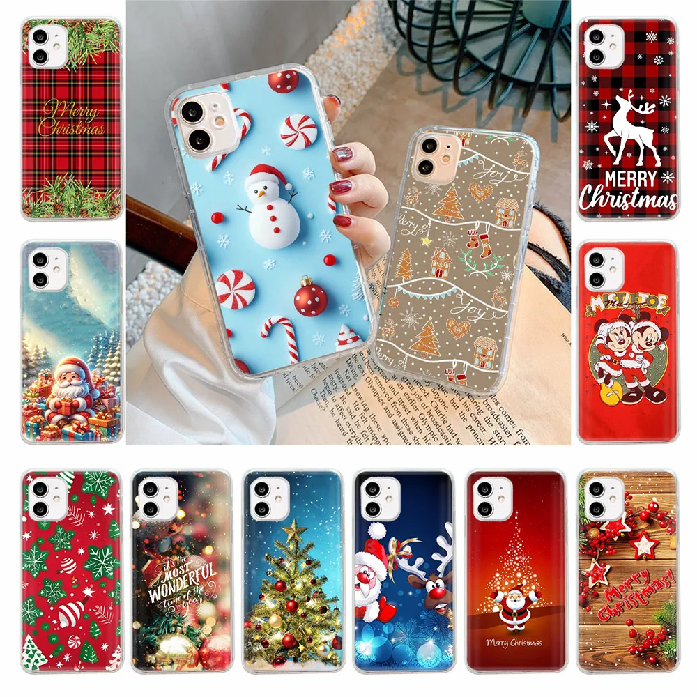 ZY29 Christmas Clear Case for Motorola Moto One Vision G04 G14 G22 G23 G24 G31 G32 G34 G62 G71 G72 G73 G84 Power