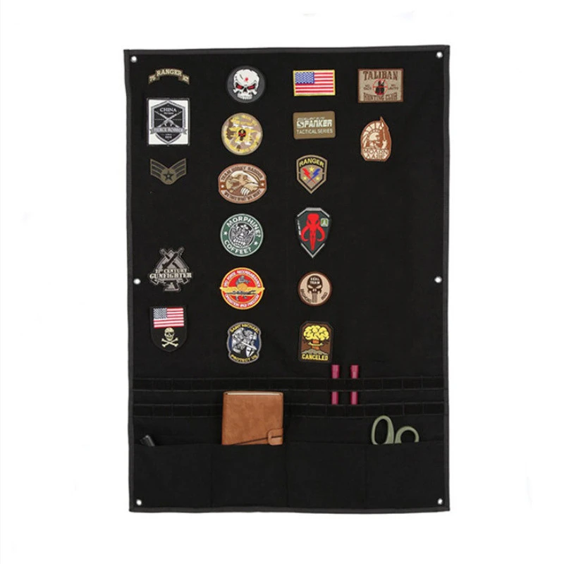 Nylon Military Embroidery Badge Wall Decor Collection Hanging DIY Patch Display Board Tool Finishing Cloth Display Board Storage