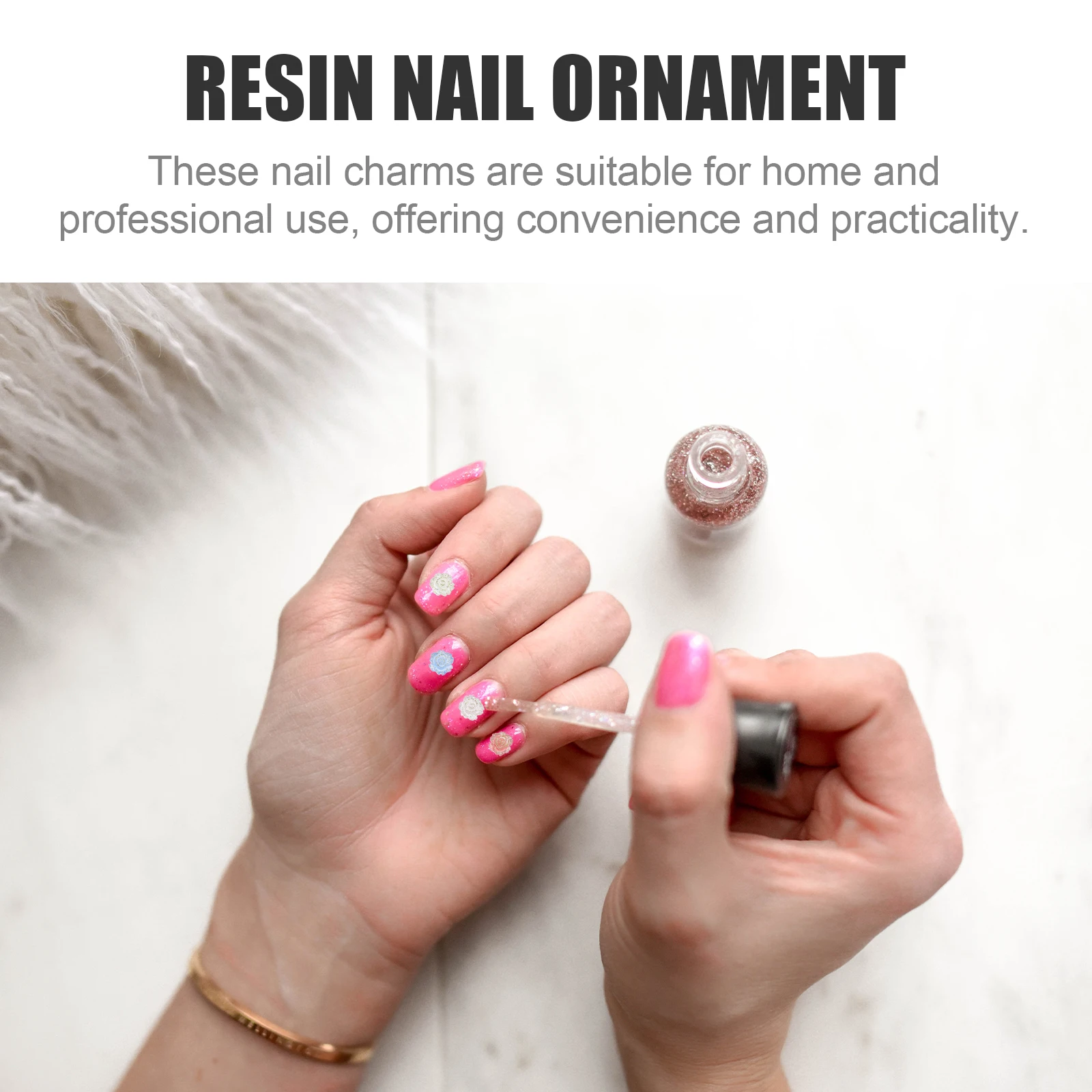 

200 Pcs Nail Art Accessories Resin Charm Floral Charms Kawaii Decoration Flower Decorate Mini