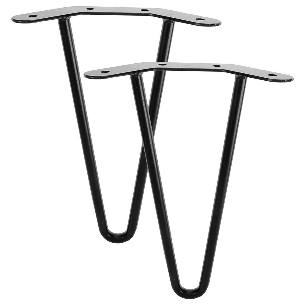 2pcs Furniture Replacement Hairpin Metal Table Wear-Resistant Easy Install Durable Coffee Table Legs For Home Office Use Strong