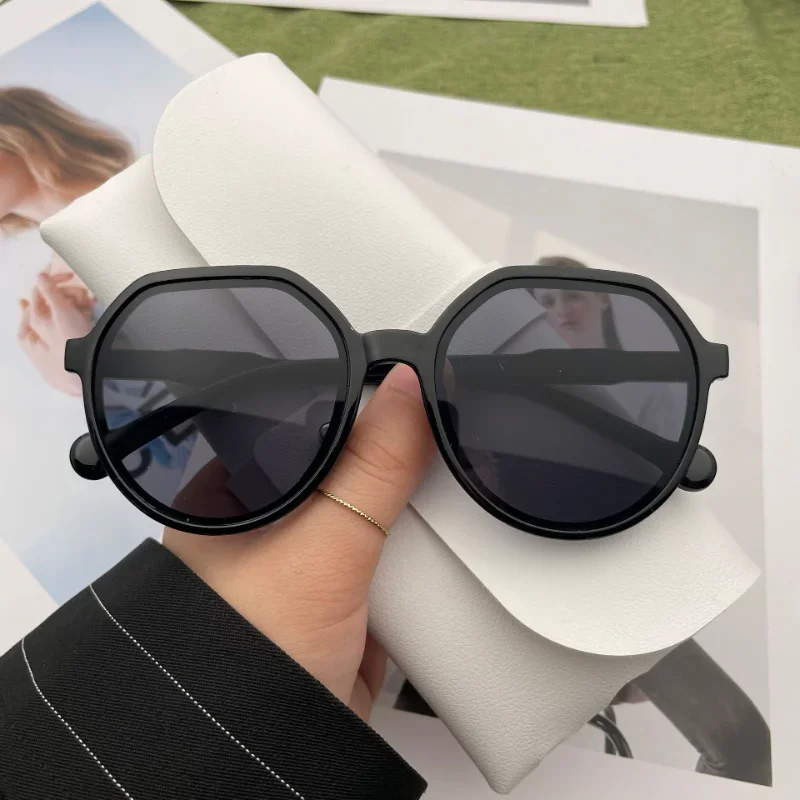 

2023 New Fashion Style All-match Trend Sunglasses Ins Trend Candy Color Big Frame Sunglasses Personalized Round Frame Eyeglass