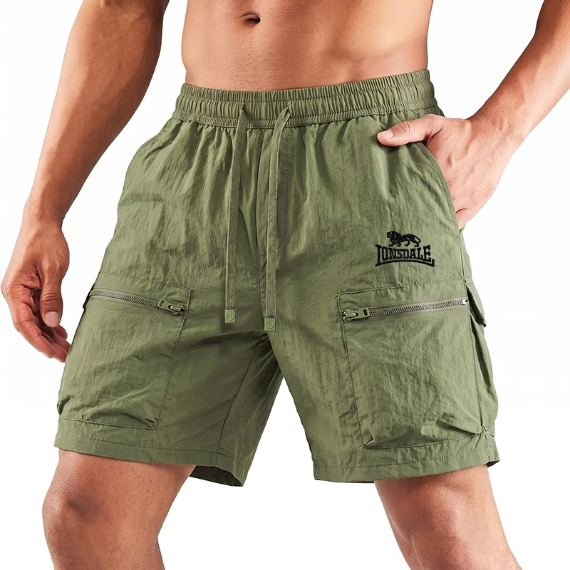 EUR European men's embroidered lion high-quality new shorts beach shorts casual shorts work pants men's personalized fashion