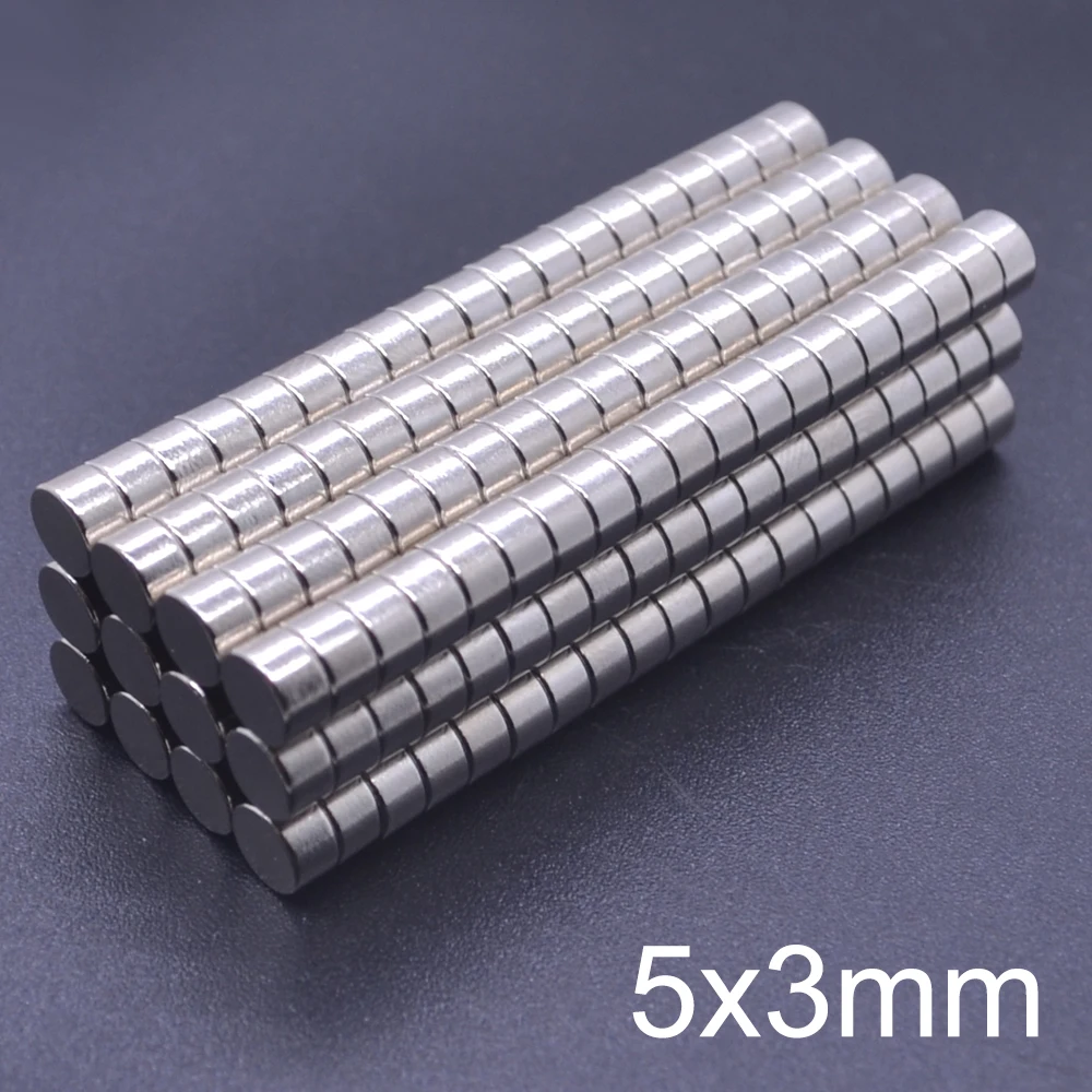 20-100pcs 5x3mm Round Magnets - Magnets for Whiteboard, Fridge & Office 5*3mm 5mm*3mm