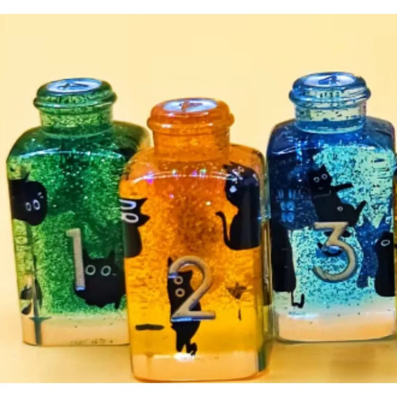 

Смола Cat DND Dice Potion Bottle DND TRPG Многогранный набор для ролевых игр Досуг Развлекательный инструмент Игральные кости