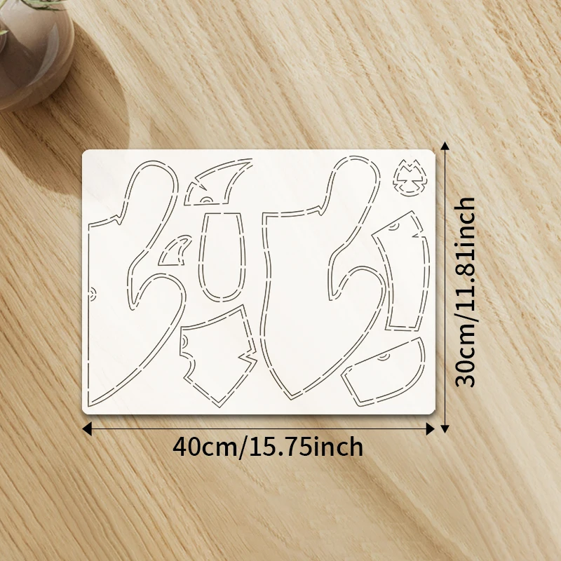 YOMDID 1pc Pappa Dog Quilting Template DIY Dog-Shaped PET Sewing Template Ideal for DIY Crafts and Professional Sewing Projects view 6