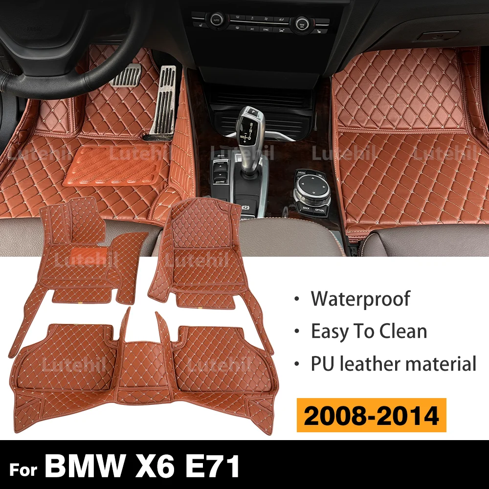 

For BMW X6 E71 2008-2014 Custom Car Floor Mat Automobile Carpet Cover Interior Accessories Protective