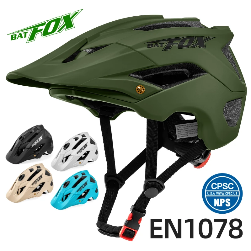 Batfox New Men's Road Bicycle Safety Helmet Off-road Skateboarding Integrally-Molded Adjustable Helmet