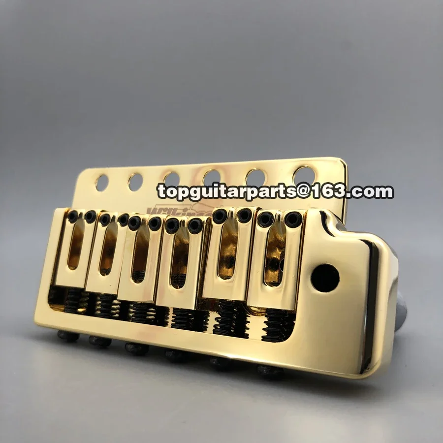 Wilkinson Guitar Fixed Tremolo Vibrato Vintag Bridge 6 Screws ST Tremolo Full Block  WOV09 Chrome Gold