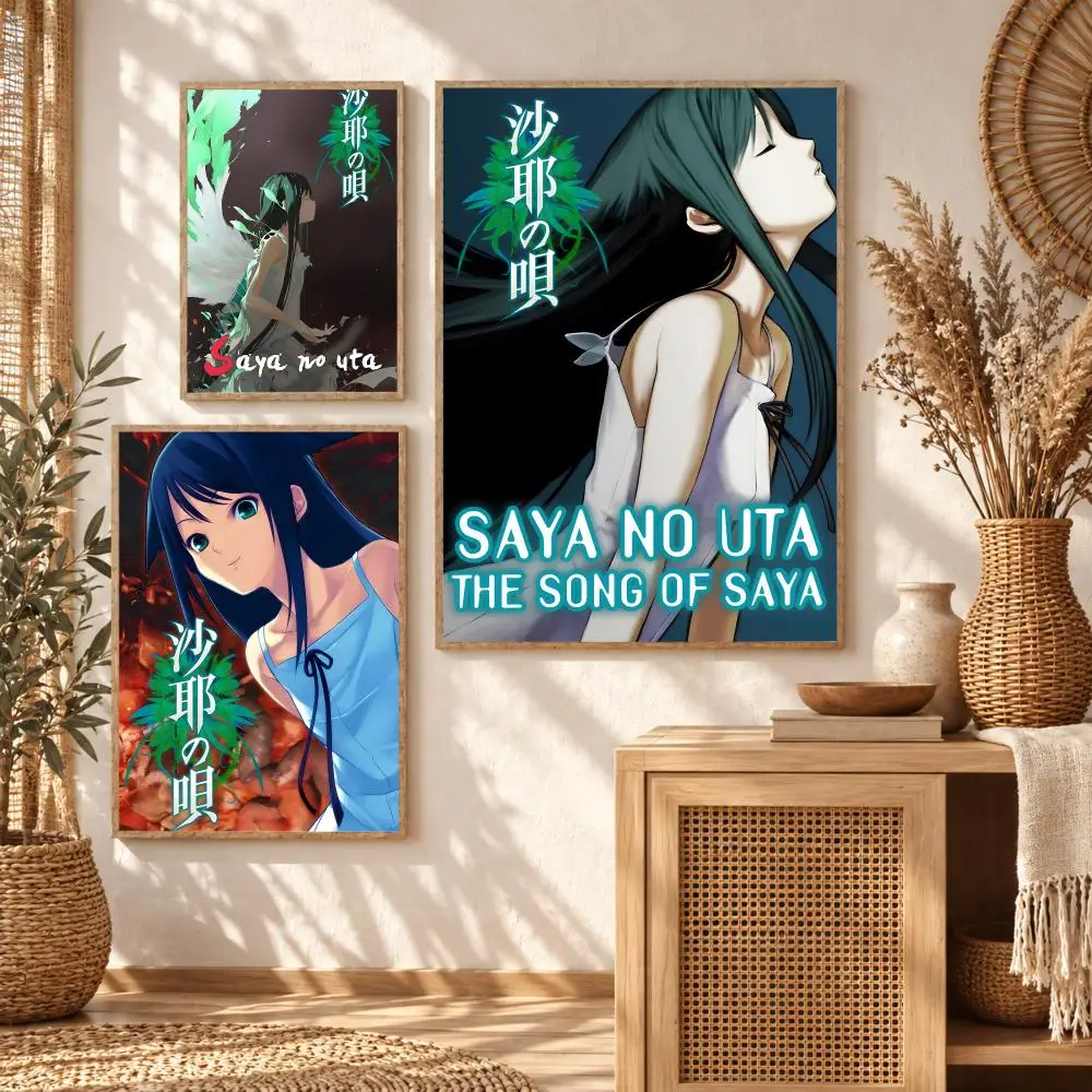 Game S-Saya no Uta The Song of Saya Painting Calligraphy Modern Canvas Wall Art Prints for Living Room Decor | Wall Decals