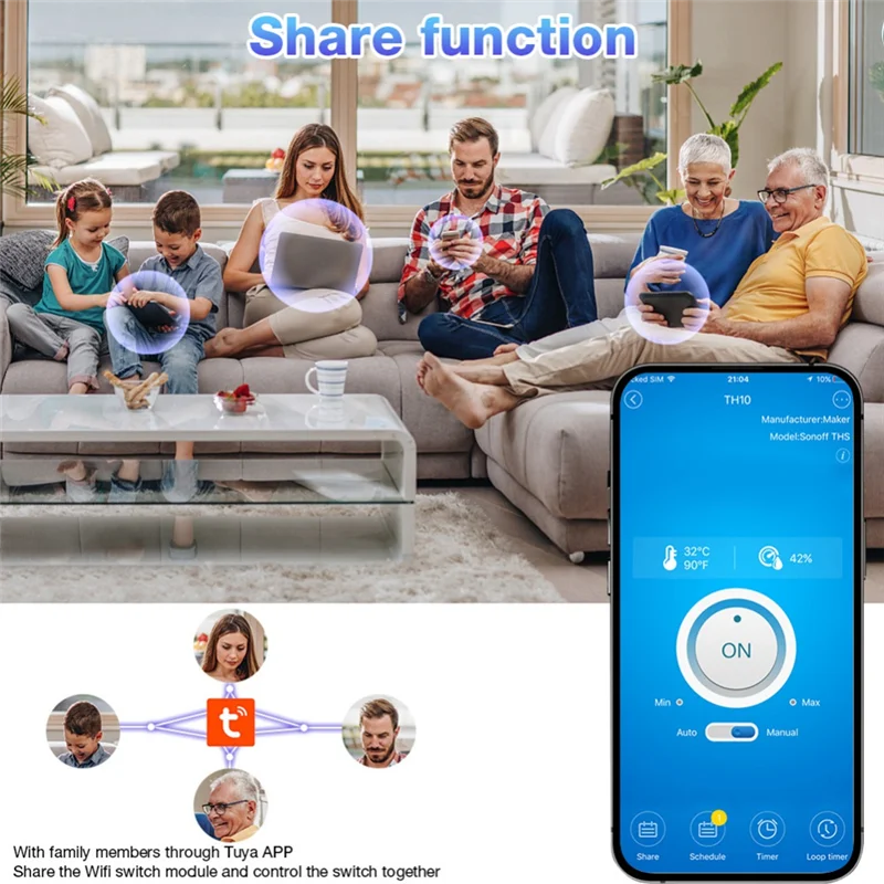 TKOH-WIFI Smart Switch 30A High Power App Remote Home Automation Socket Voice Lamps And Lanterns Smart Home