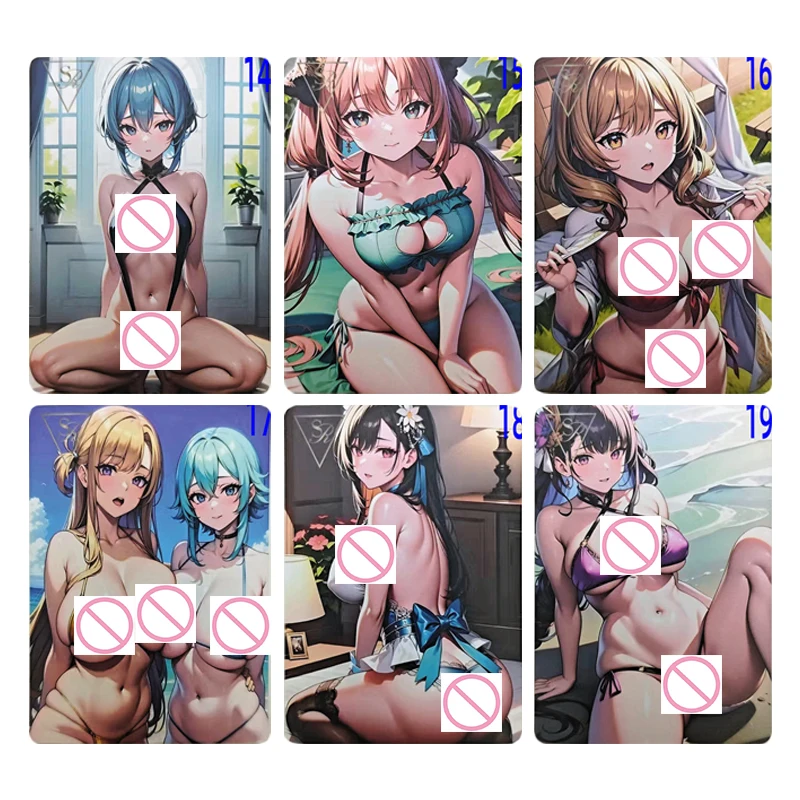 

Аниме История Богини SR Raiden Shogun Sangonomiya Kokomi Ganyu Yae Miko Коллекционные карты Рождественские подарки на день рождения Детская игрушка