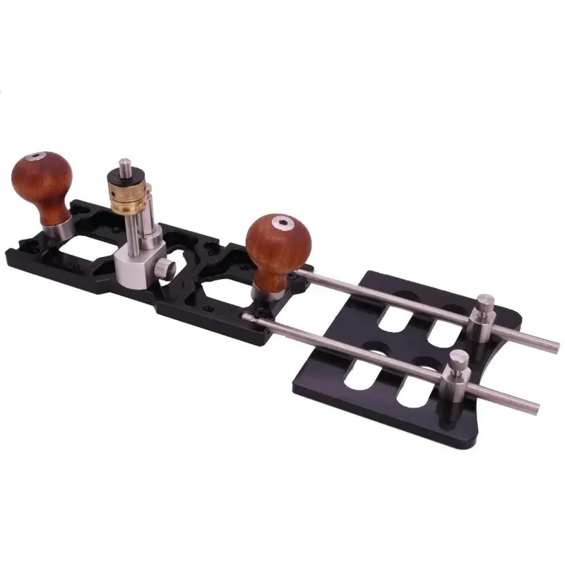 Woodworking Router Plane Slotting Durable Alloy Positioning Scraper Adjustable Convenient Carpenter Manual Bottom Planing Tool