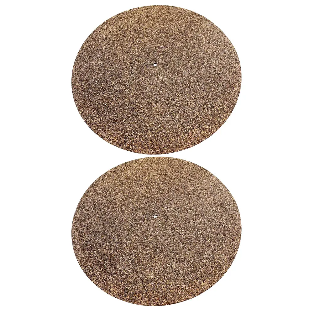 

2pcs 12 Inch Cork Vinyl Record Mats Soft Black Turntable Protective Pads Shock Absorbing Disc Mat for DJ Player Equipment