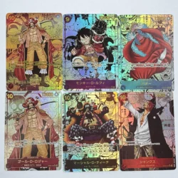 Fai da te ONE PIECE Monkey D. Rufy Roronoa Zoro Shanks Fatto in casa Stampa a caldo Rilievo Collezione di carte Giocattoli Regalo di compleanno di Natale