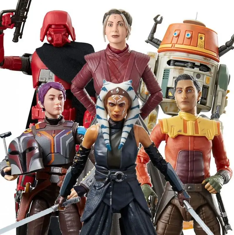 حرب النجوم السلسلة السوداء Ahsoka Tano Chopper (C1-10P) EZRA Bridger Morgan Elsbeth 6 بوصة ألعاب شخصيات الحركة القابلة للجمع