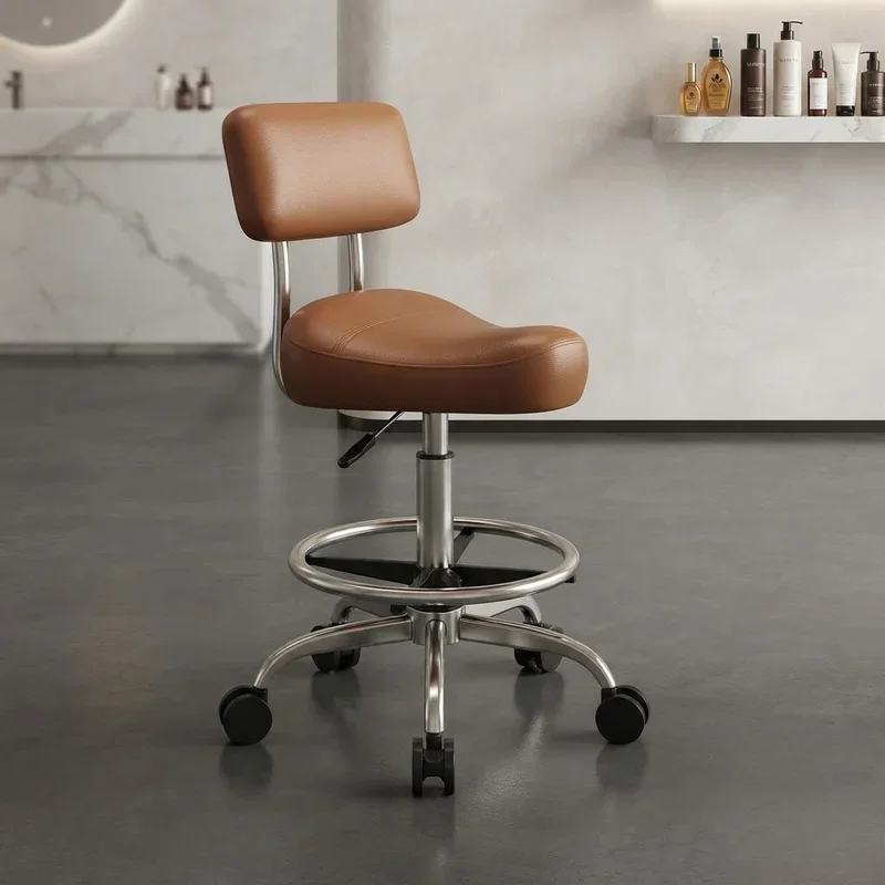 for Barber Chairs Beauty Studio Hairdresser Front Desk Hairdressing Chairs Rolling Salon Stool with Pneumatic Lift