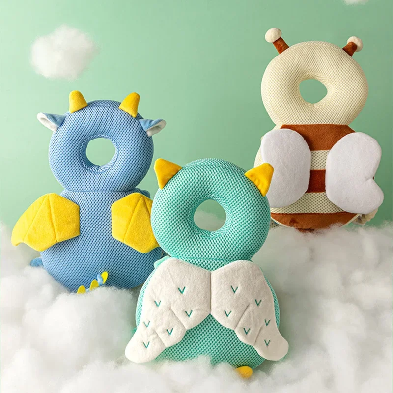 Baby Head Protector Backpack Pillow For Kids 1-3 Y Toddler Children Soft PP Cotton Protective Cushion Cartoon Security Pillows