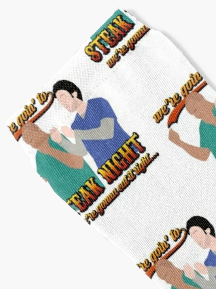 Steak Night Scrubs Tv Series Jd Turk Tv Shows Graphic T Shirt Gift Tee I Love Socks crazy man Socks Girl Men's