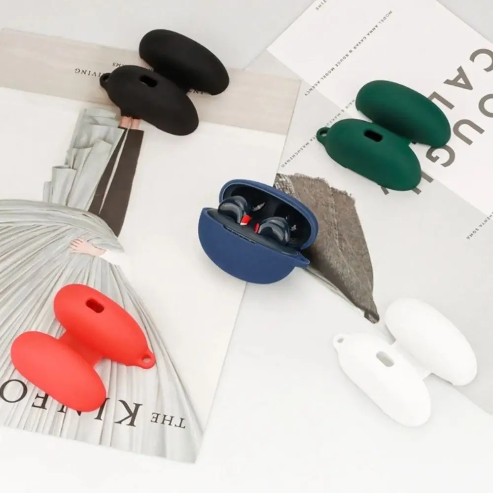 Silicone Earbuds Protective Case Anti-drop Washable Wireless Earphone Shell Dustproof Soild Color for Haylou X1 2023