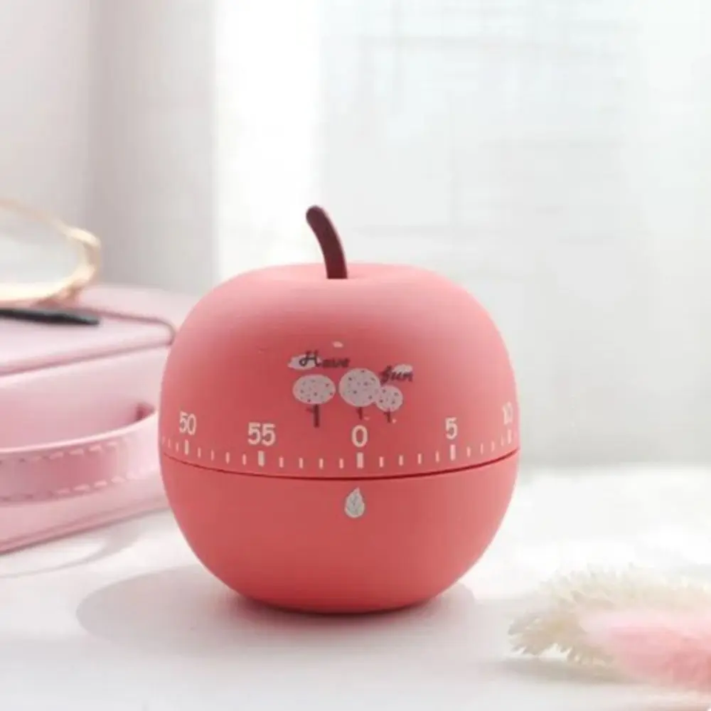 

No Electricity Needed Strawberry Kitchen Timer Clear Ringtone 360 Degree Rotating Cartoon Clockwork Timer Mechanical 60 Minute