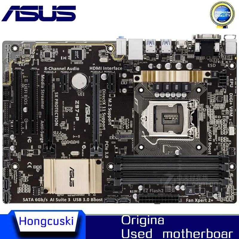 For ASUS Z97-P original motherboard Socket LGA 1150 DDR3 Z97 SATA3 USB3.0 Desktop Motherboard