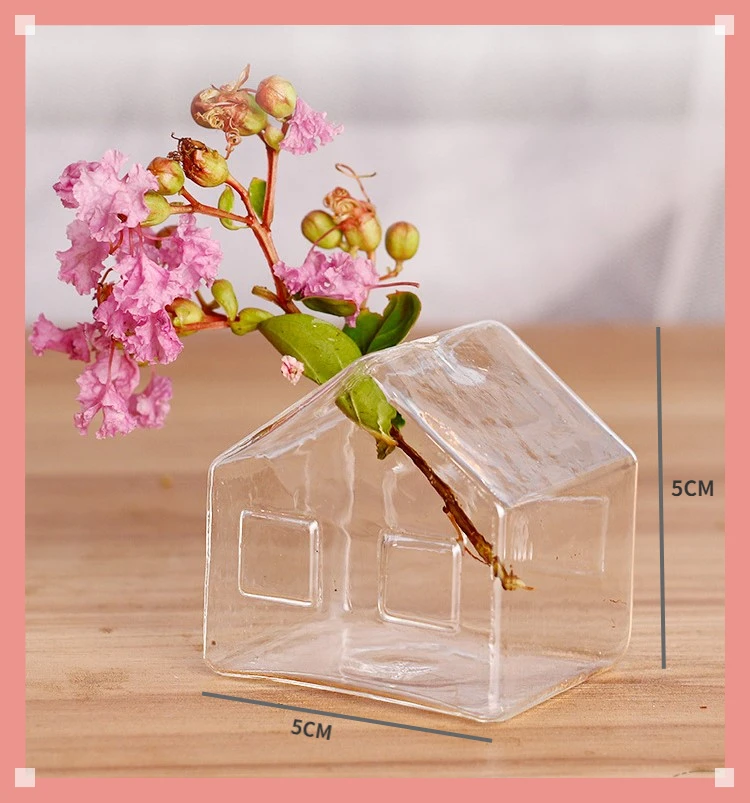 

Glass Vase Shaped Desktop Decoration Japanese Mini Minimalist Transparent Vase Hydroponic Glass Vase