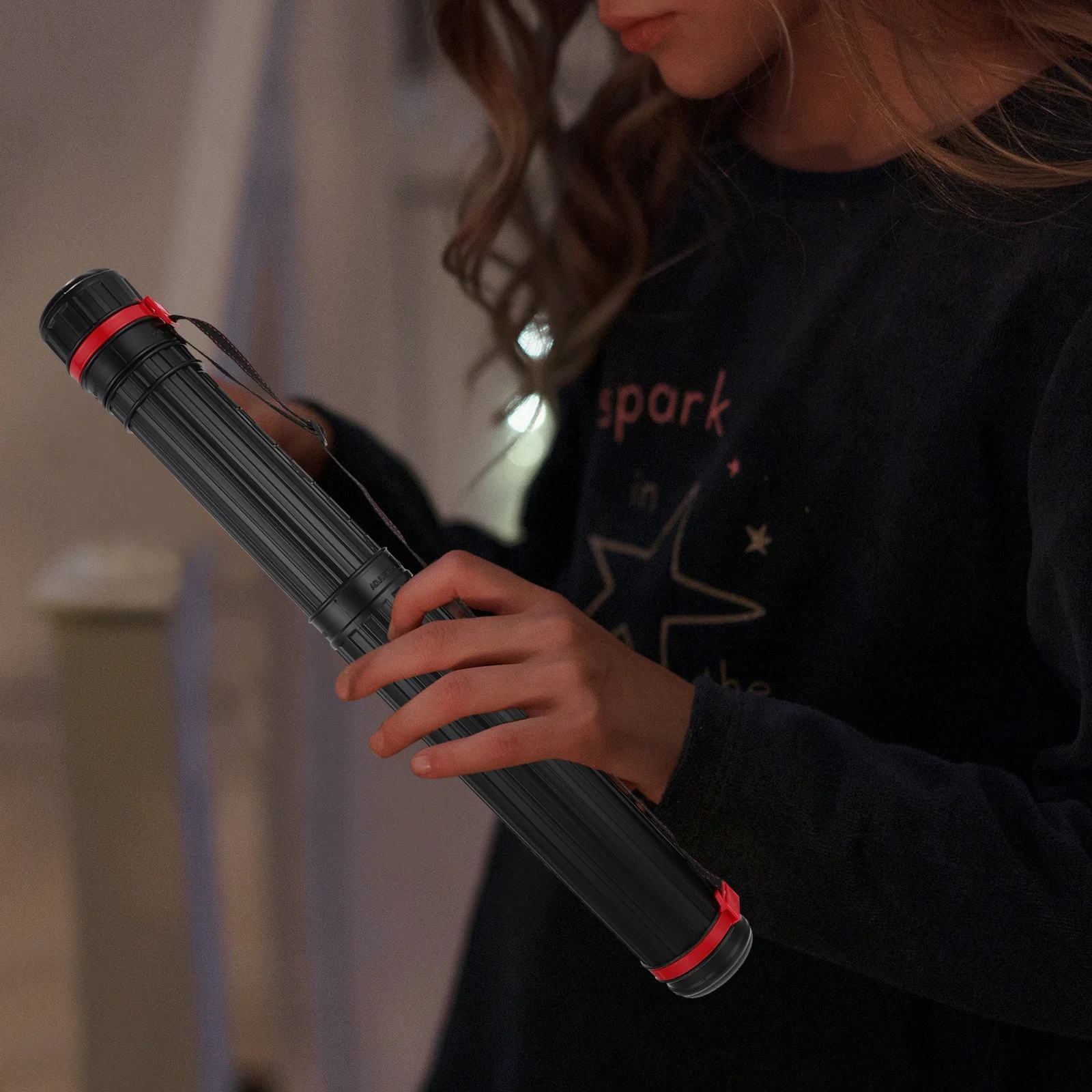 1 قطعة أنبوب صياغة تصغير سميكة حقيبة تخزين قابلة للتمديد للملصقات مخططات مع حزام الكتف PVC #4