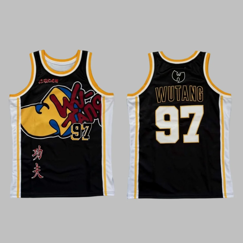 2026 Wu-Tang Clan Tour Unisex 97# Basketball Jersey Vest, Men Y2k Hip-hop Sleeveless Breathable Streetwear Mesh Vest TShirt