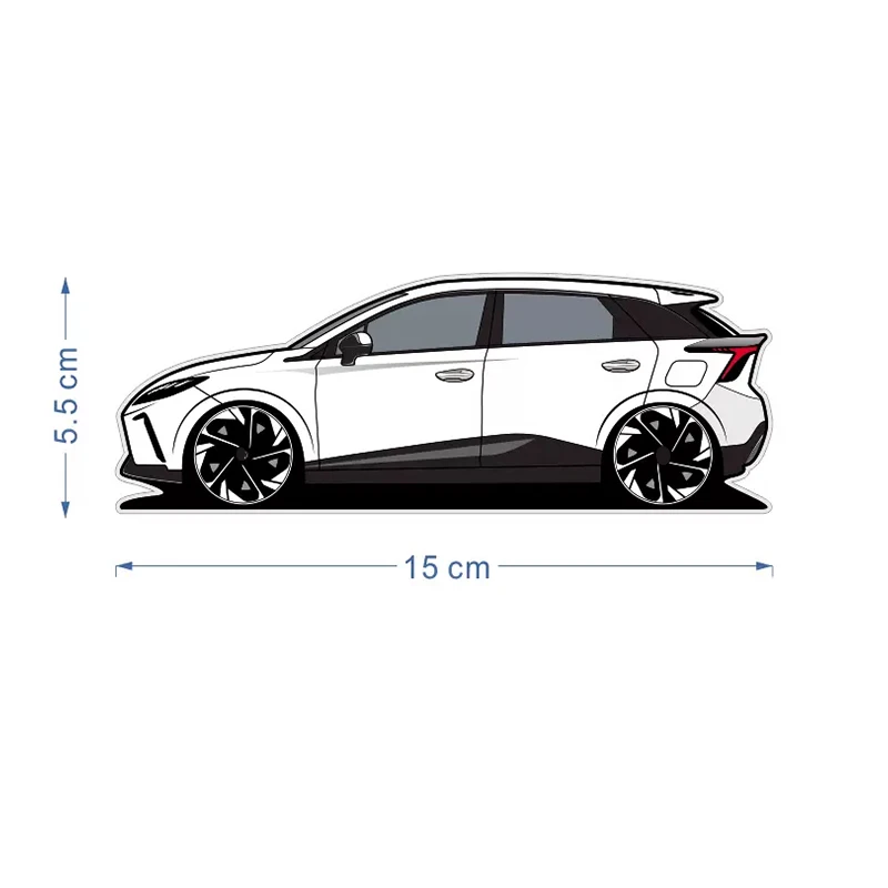 for MG 4 MG4 Mulan 2022 2023 2024 Small car decoration car sticker triangle window glass rear window warning sticker