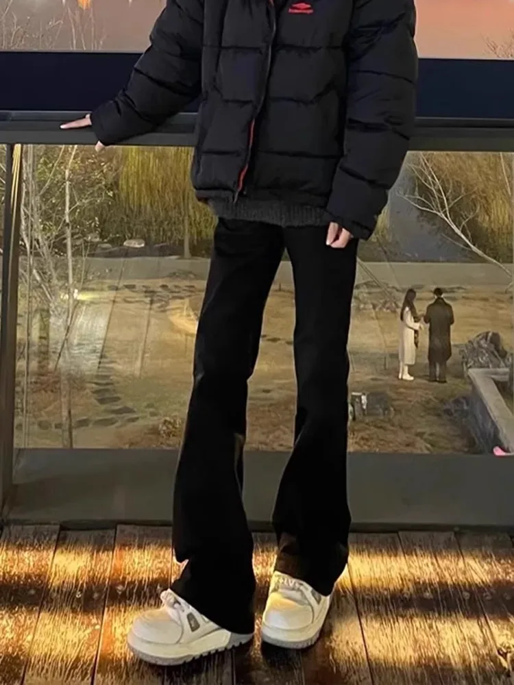 Bla High Waist Slim Fit Straight Leg Jeans Herren Herbst Winter American High Street Vibe Knife Bootcut Jeans