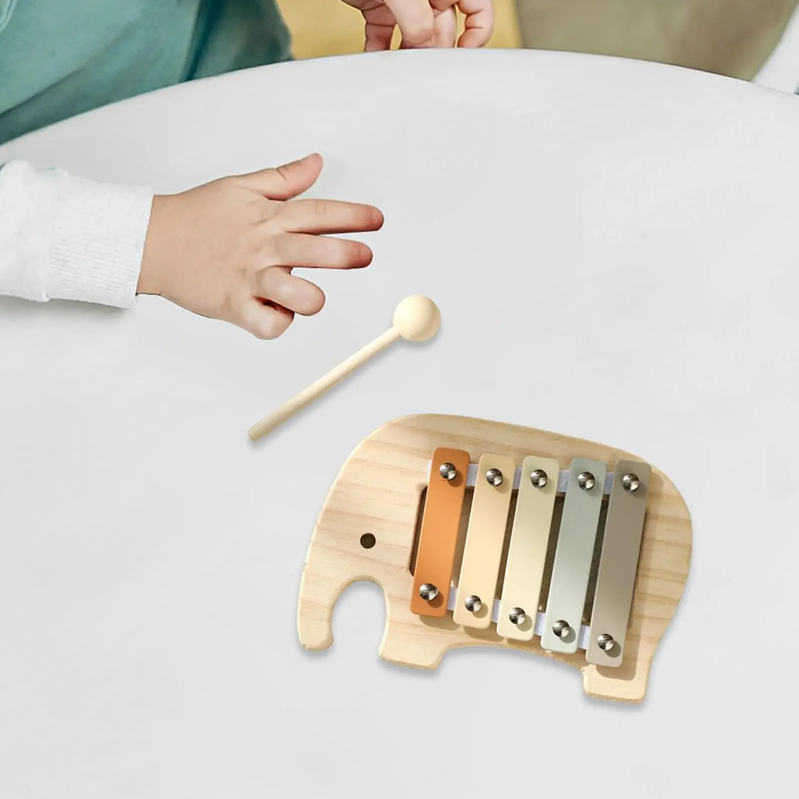 5 Note Xylophone Portable Wooden Percussion Toys Xylophone Musical Toy for Family Sessions Concert Live Performance Outside Home