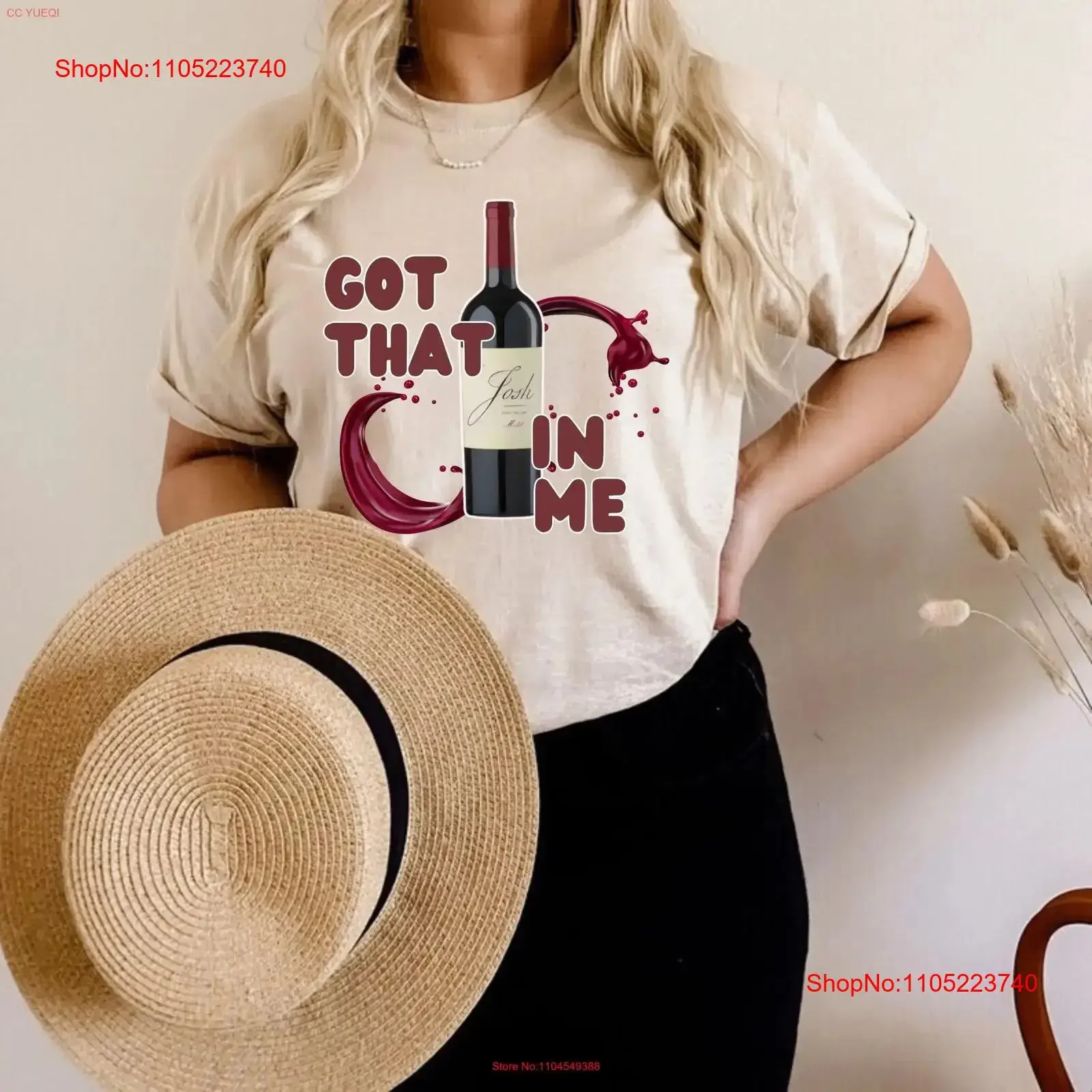 حصلت على أن جوش في لي وينو فيني النبيذ سوفت ستايل تي شيرت الأرواح خمر غسلها أنيق أوم الأعلى لارتداء اليومي مريح #1