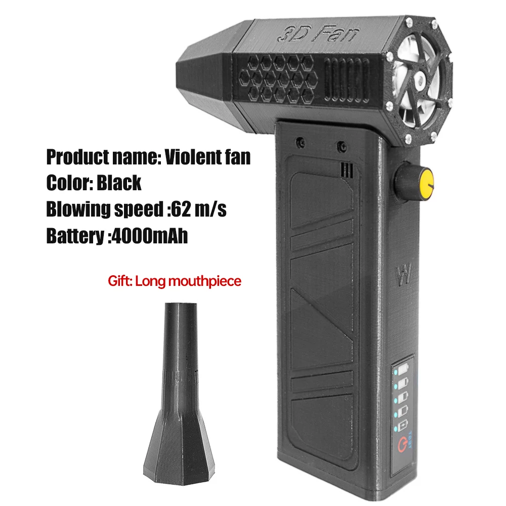 Mini Ventilador Turbo Industrial, Ventilador Turbo 140000RPM, Ventilador portátil, Ferramenta de Limpeza de Poeira, Turbo Jet Booster, Ventilador